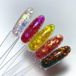 Iridescent glitter collections
