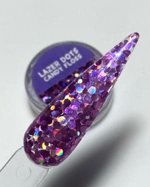 Lazer glitter dots Candy floss
