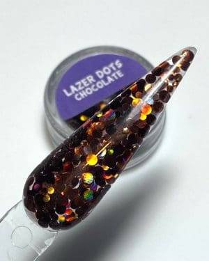 Lazer glitter dots Chocolate