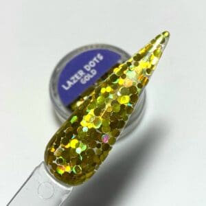 Lazer glitter dots Gold
