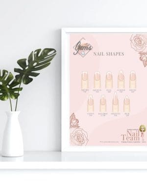 Framed nail shapes poster