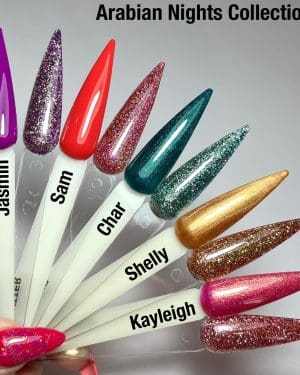 Gems gel polish Arabian Nights collection plus Elite glitters