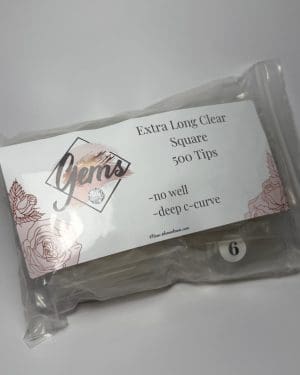 Gems extra long clear square tips