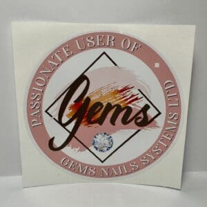 Gems window sticker