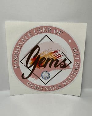 Gems window sticker