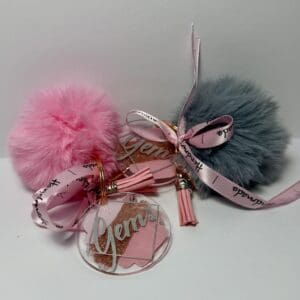 Gems handmade key ring