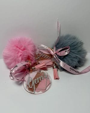 Gems handmade key ring