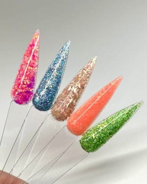 Gems glitter acrylic Summer Solstice collection