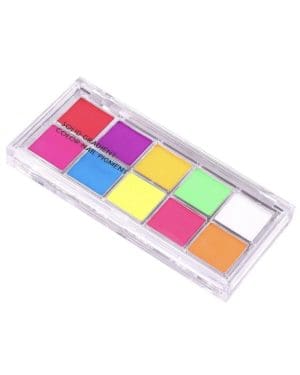 Neon pressed pigment powder